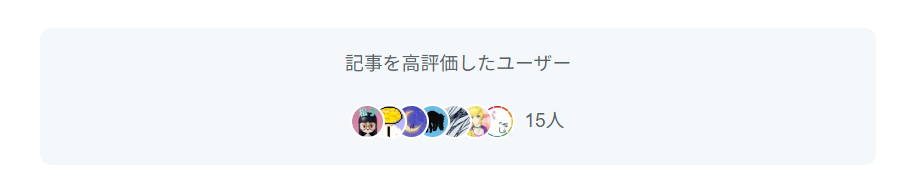 noteで記事を高評価したユーザー 15人